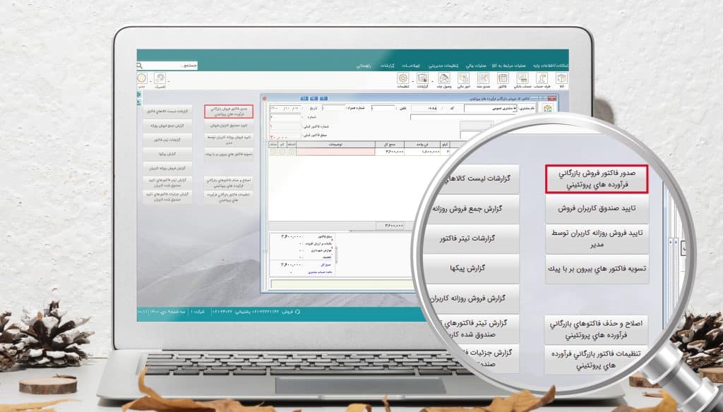 نرمافزار حسابداری هلو سوپر پروتئین